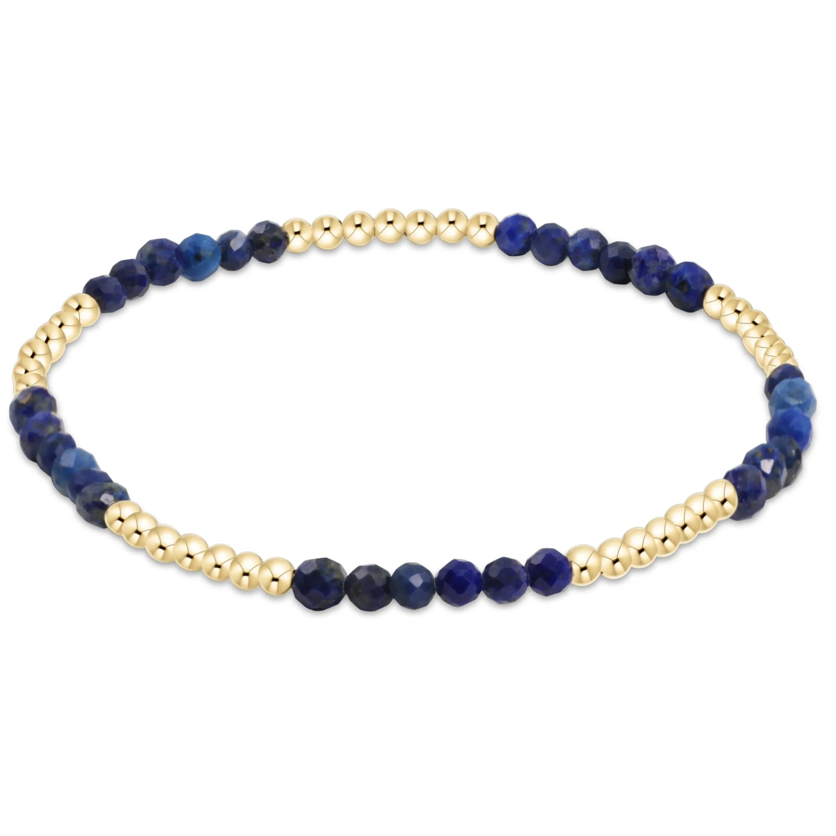 Blissful Pattern 2.5mm Bead Bracelet - Lapis sold by enewton