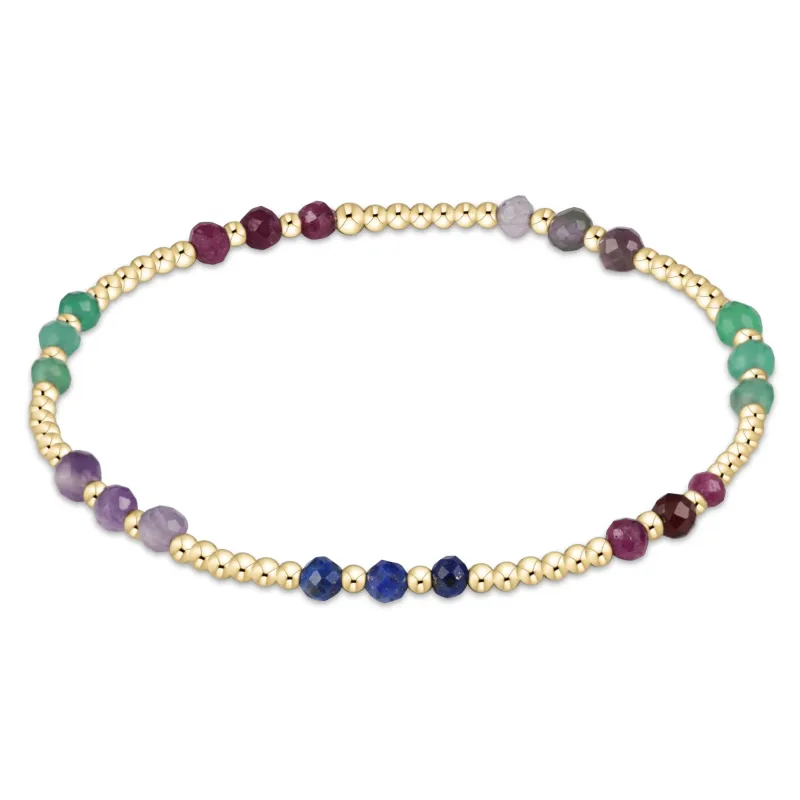 Gemstone Gold Joy Pattern 3mm Bead Bracelet - Hot Mess FW25 sold by enewton