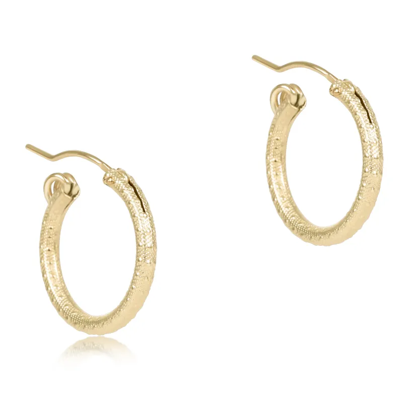 Round Gold 0.5" Hoop - Textured sold by enewton
