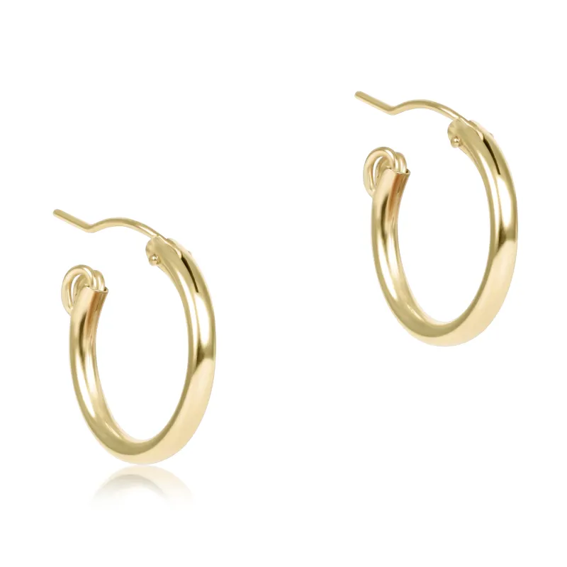 Round Gold 0.5" Hoop - Smooth sold by enewton