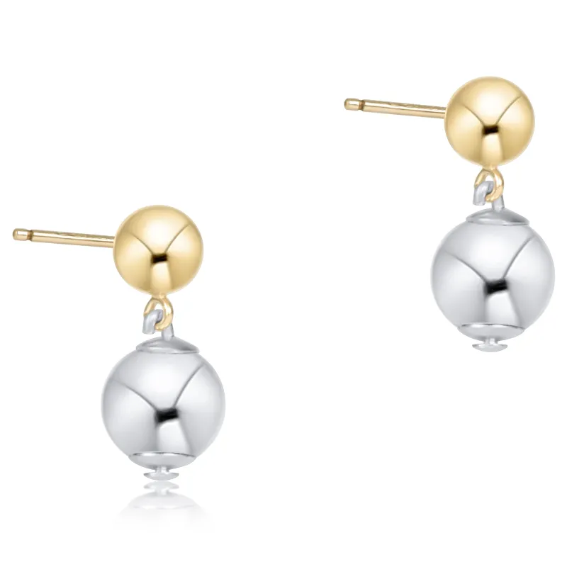 Classic 10mm Ball Drop Stud - Mixed Metal sold by enewton