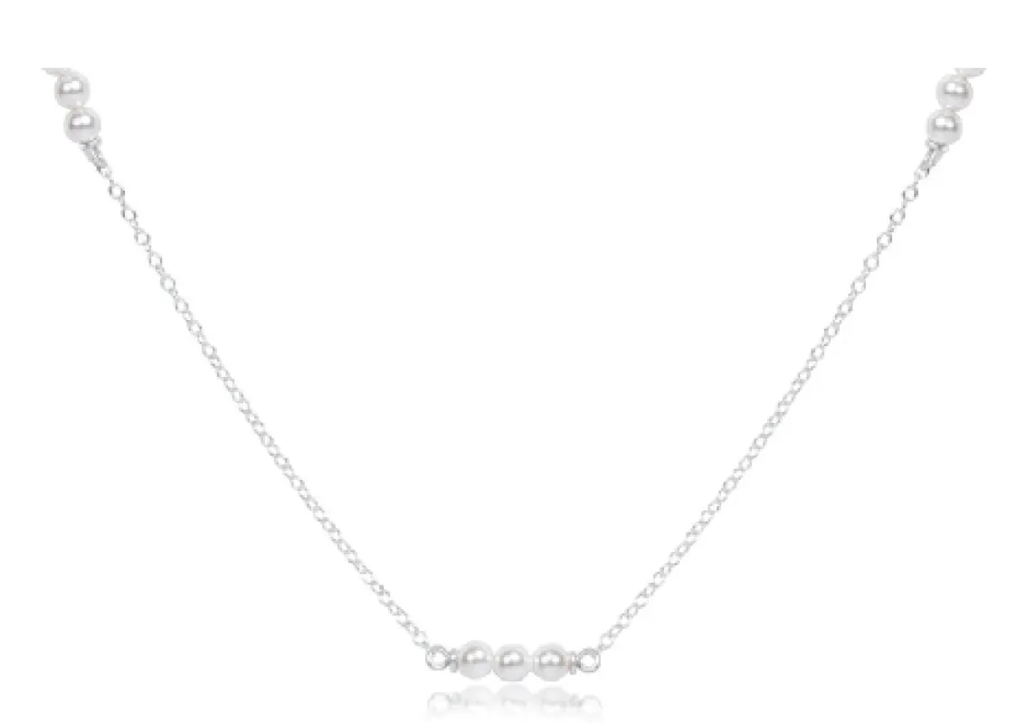 Choker Joy Simplicity Chain Sterling - 3mm Pearl sold by enewton