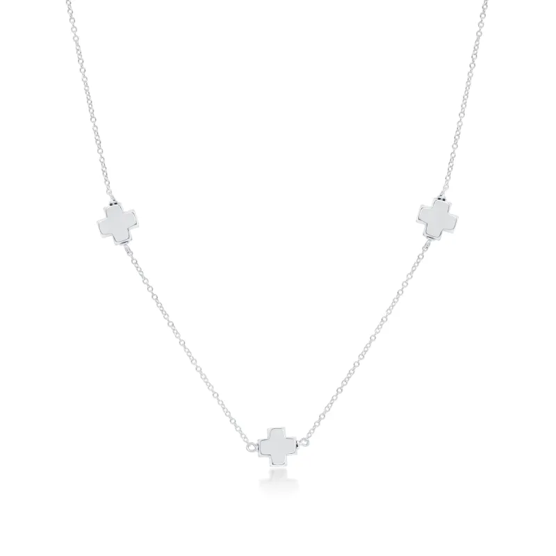 Choker Simplicity Chain Sterling - Signature Cross Sterling sold by enewton