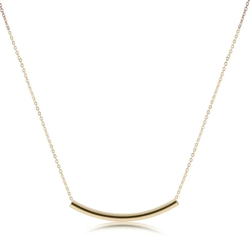 16" necklace gold - bliss bar smooth sold by enewton