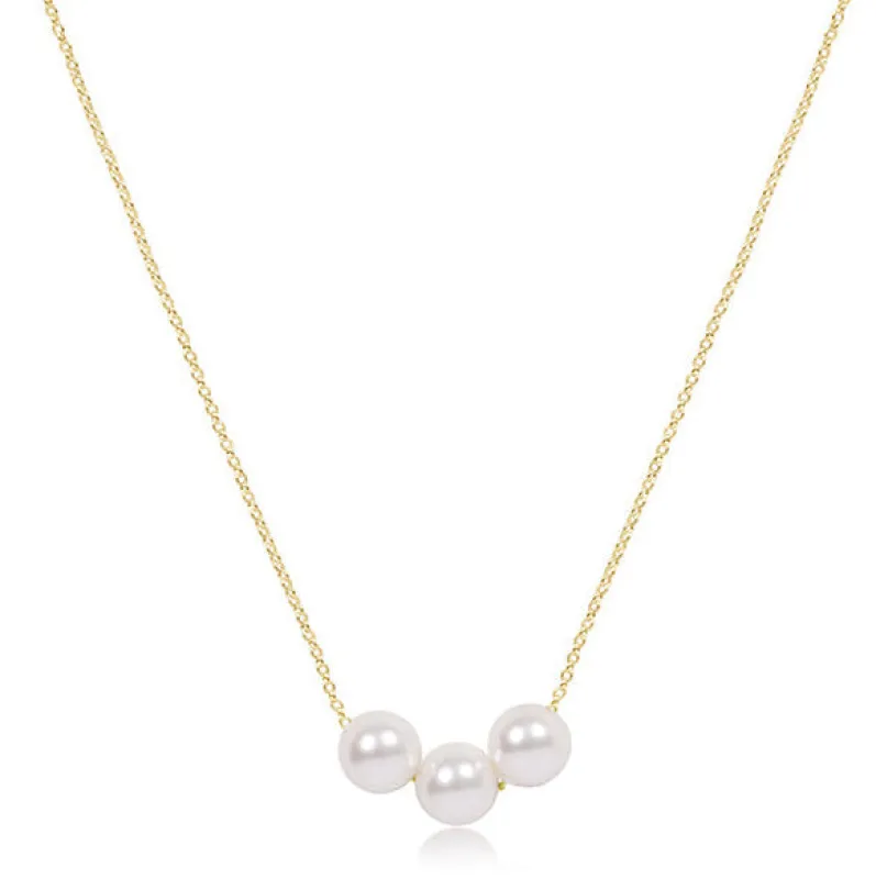 16" Necklace Gold - Joy Pearl 6mm sold by enewton