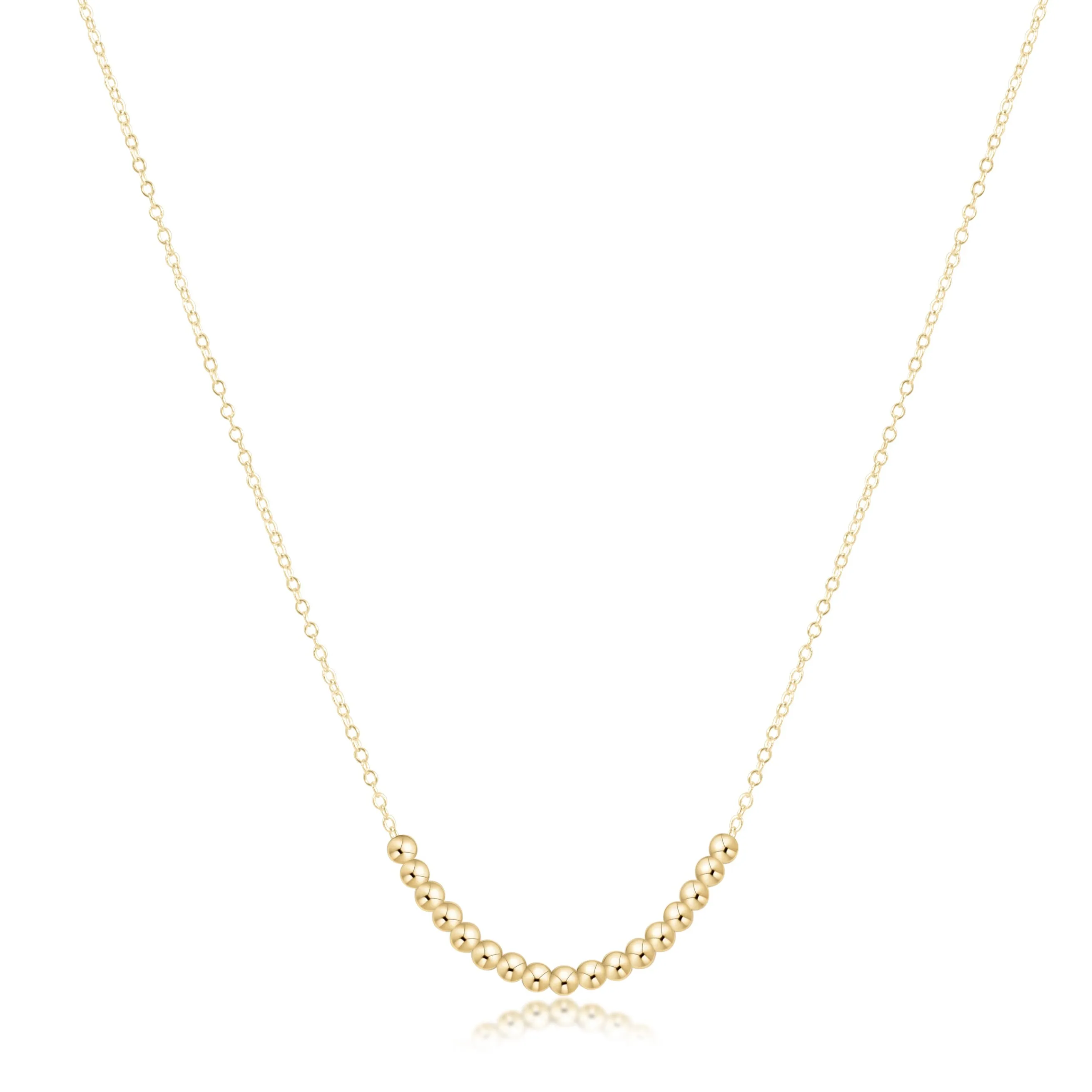 16" Necklace Gold - Classic Beaded Bliss - 2.5mm Gold sold by enewton