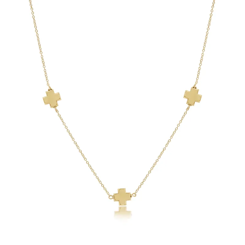 choker simplicity chain gold - signature cross gold sold by enewton