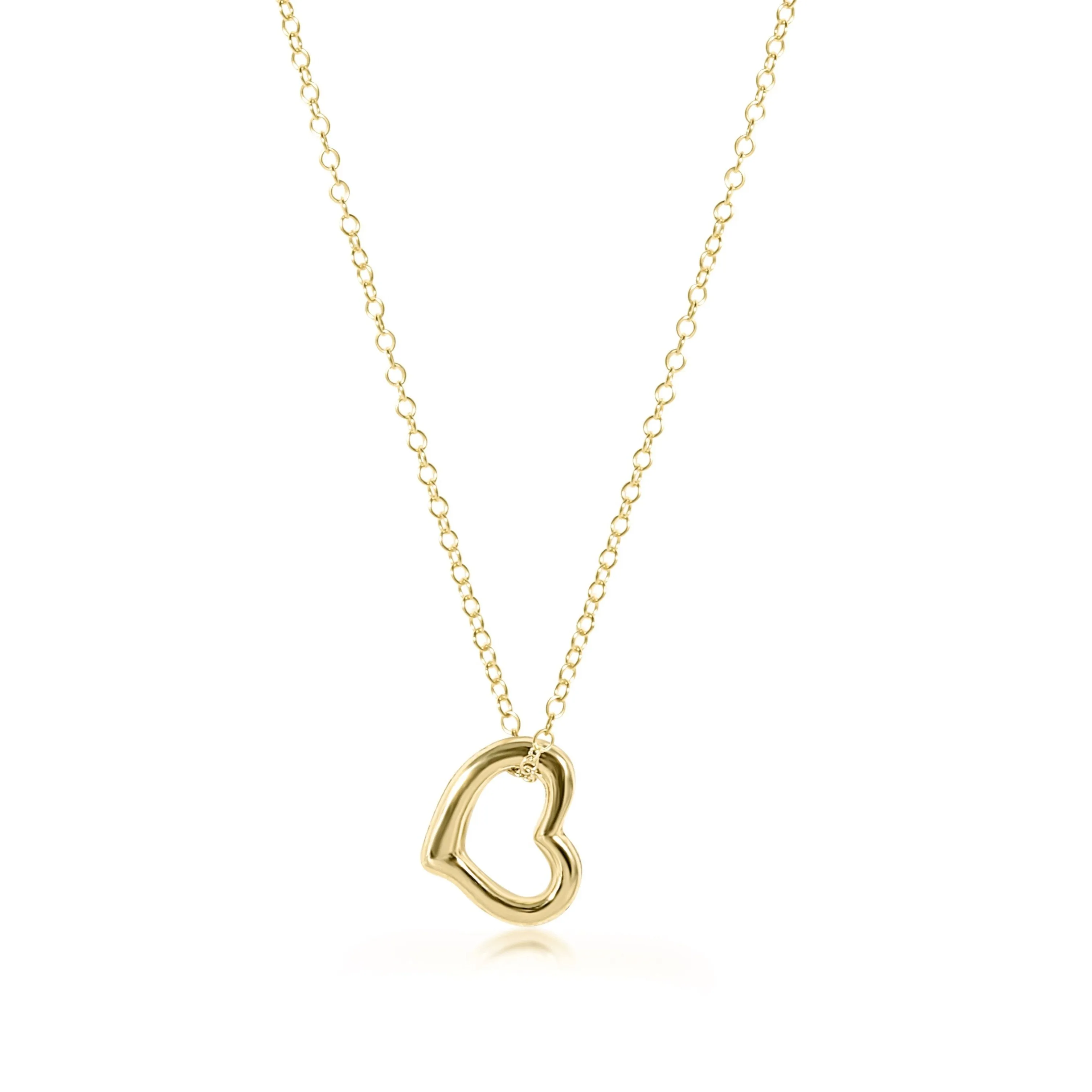egirl 14" Necklace Gold - Love Gold Charm sold by enewton