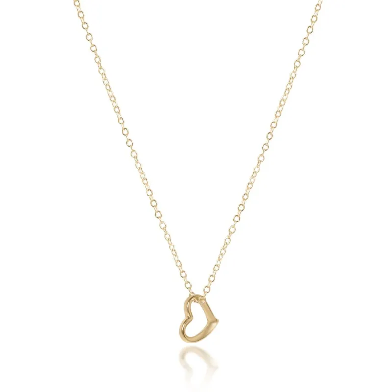 egirl 14" Necklace Gold - Love Small Gold Charm sold by enewton