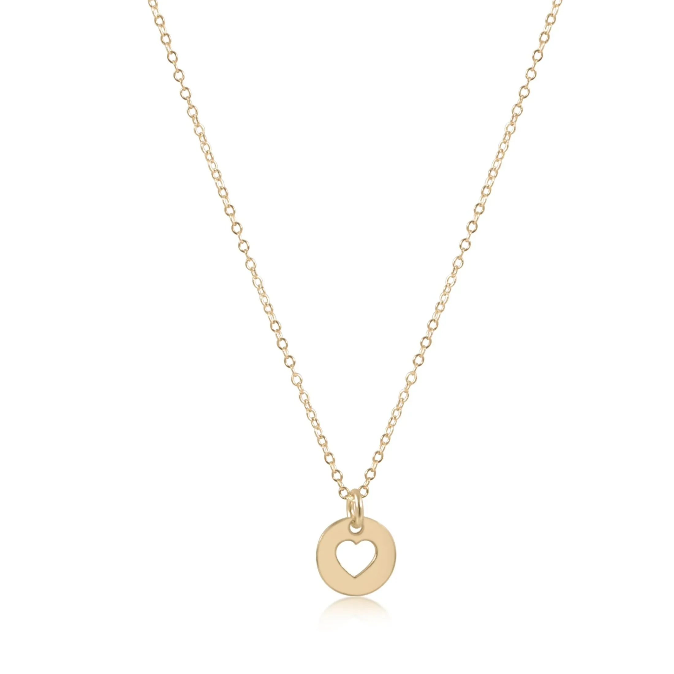 egirl 14" Necklace Gold - Love Small Gold Disc sold by enewton