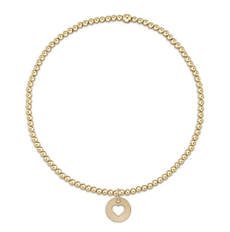 egirl Classic Gold 2mm Bead Bracelet – Love Small Gold Disc sold by enewton