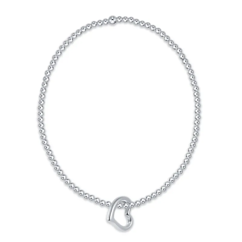 Classic Sterling 2.5mm Bead Bracelet - Love Sterling Charm sold by enewton