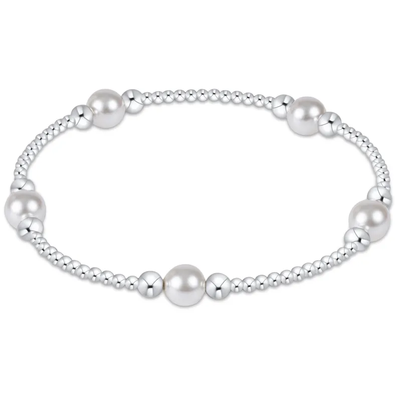 purpose pearl 6mm bead bracelet - sterling sold by enewton