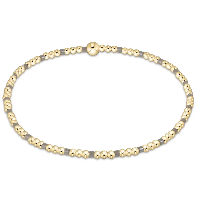 Hope Sincerity Pattern 2mm Bead Bracelet - Milkshake sold by enewton
