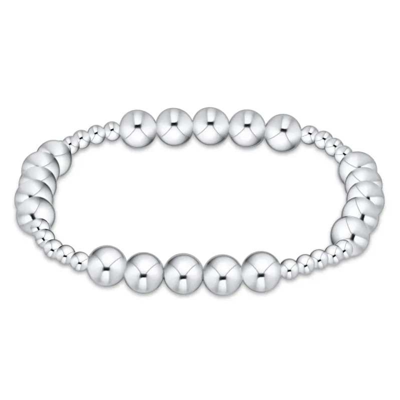 Classic Blissful Pattern 3mm Bead Bracelet- 6mm Sterling sold by enewton