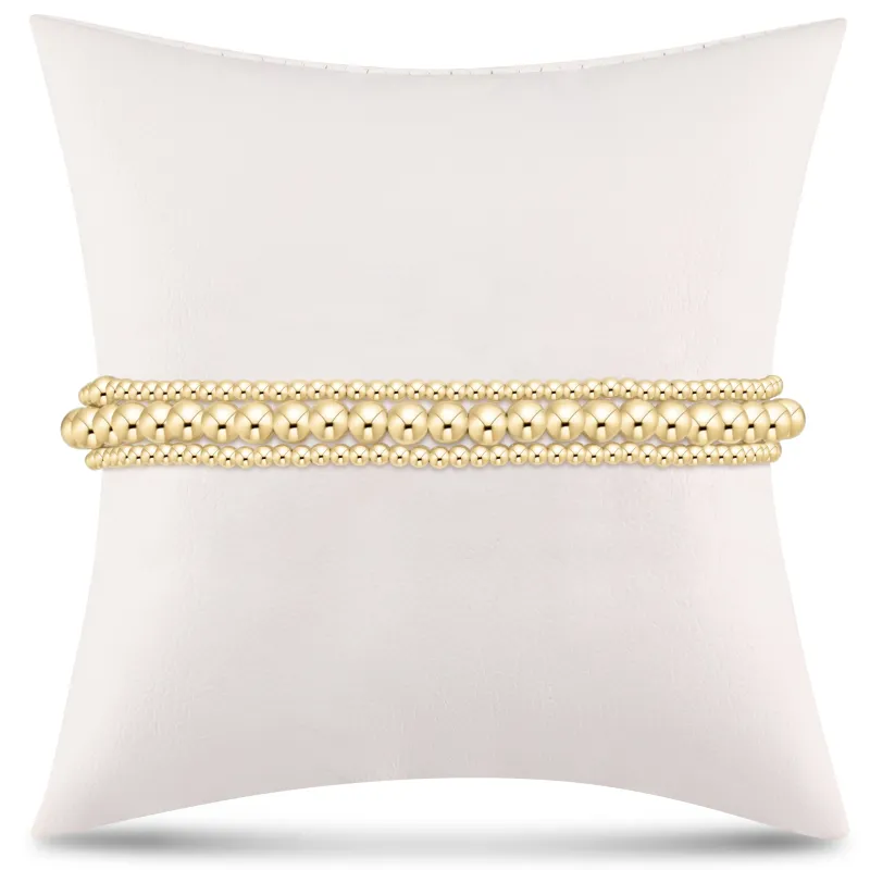 enewton Extends - simply classic gold stack - 4mm - stack of 3 sold by enewton