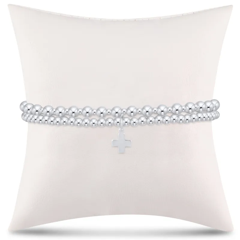 enewton Extends - grateful for you gift stack - sterling signature cross charm sold by enewton