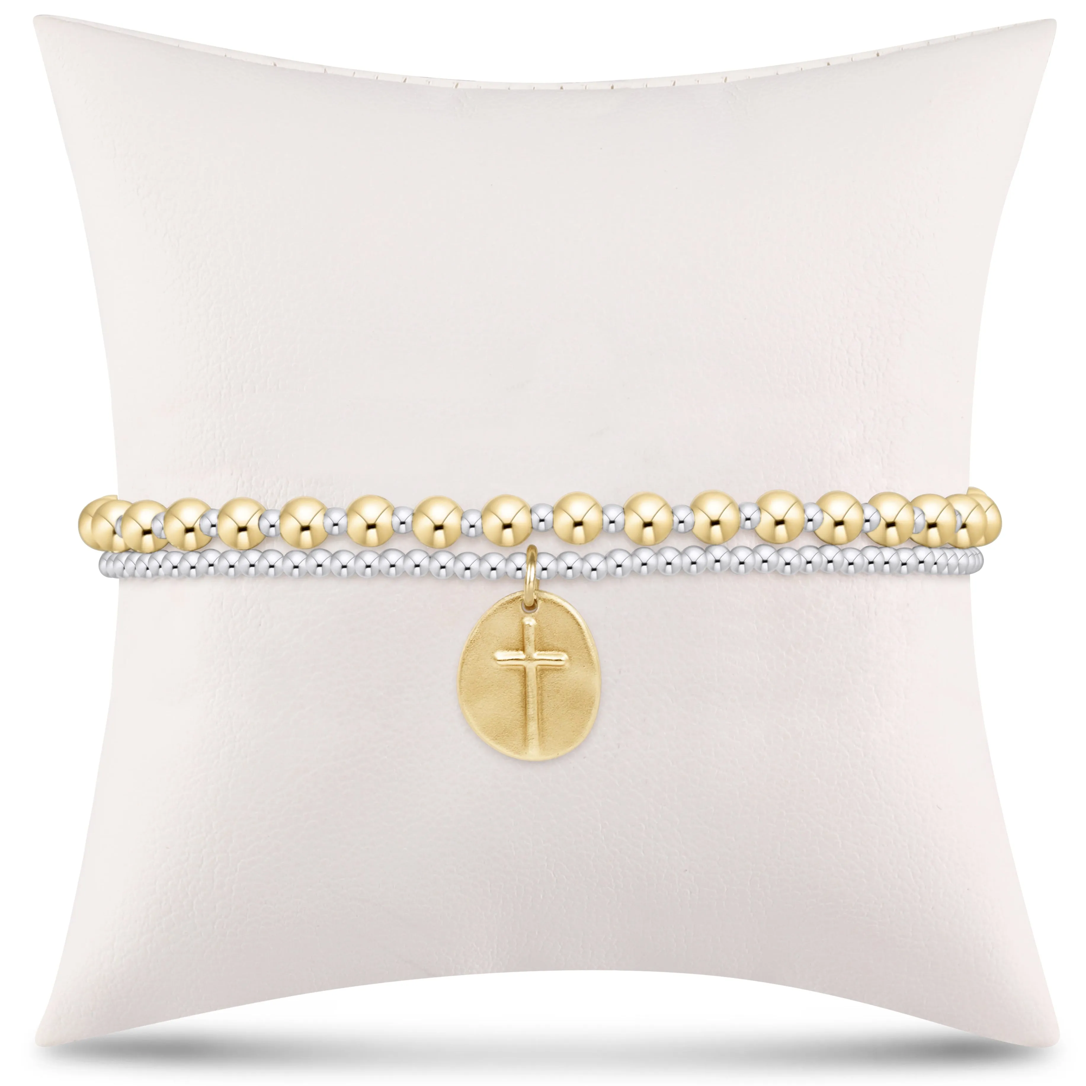 grateful for you gift stack - mixed metal small inspire sold by enewton