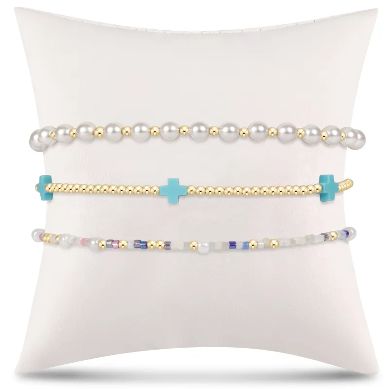 e's gift drawer stack - gold turquoise sold by enewton