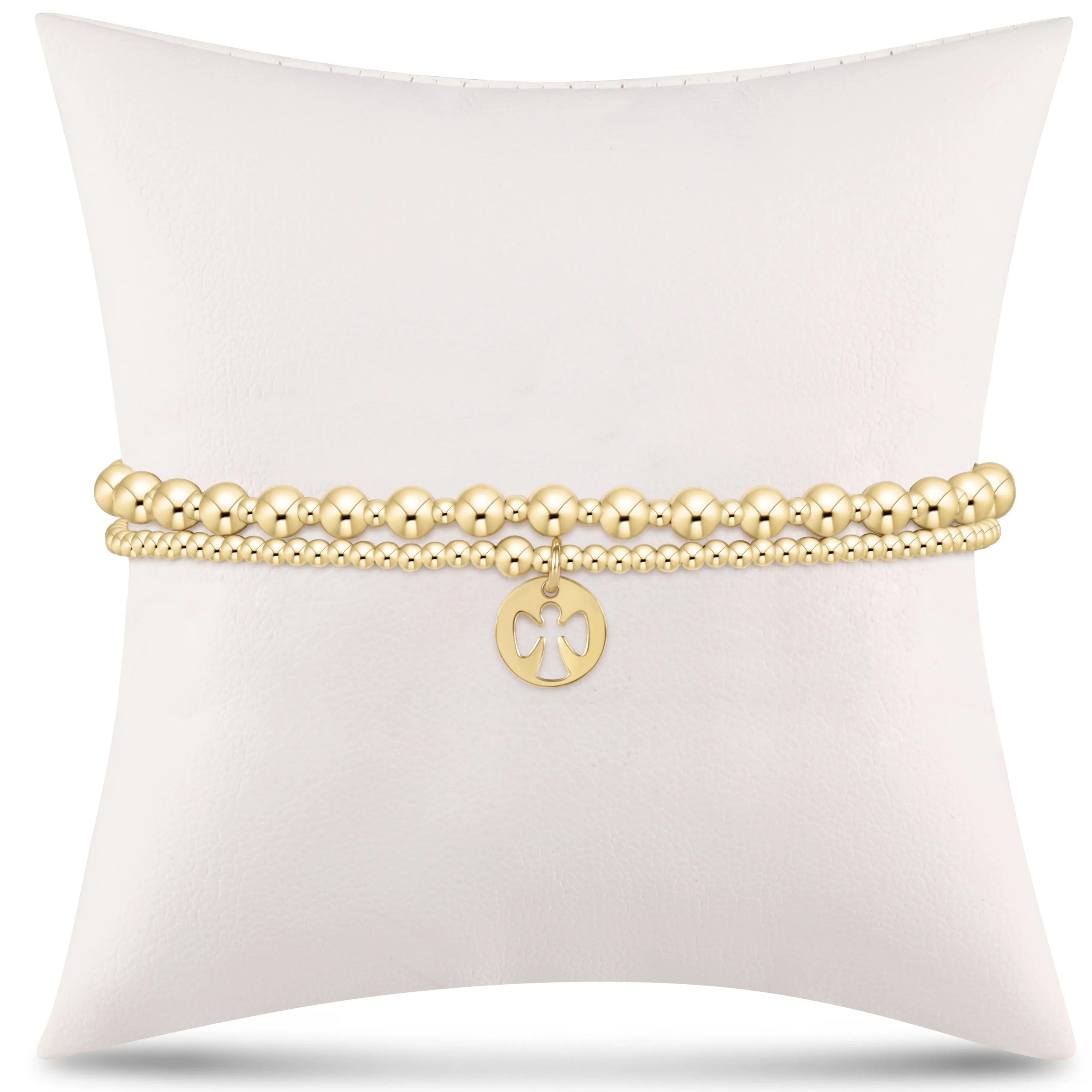 grateful for you gift stack - gold small guardian angel sold by enewton