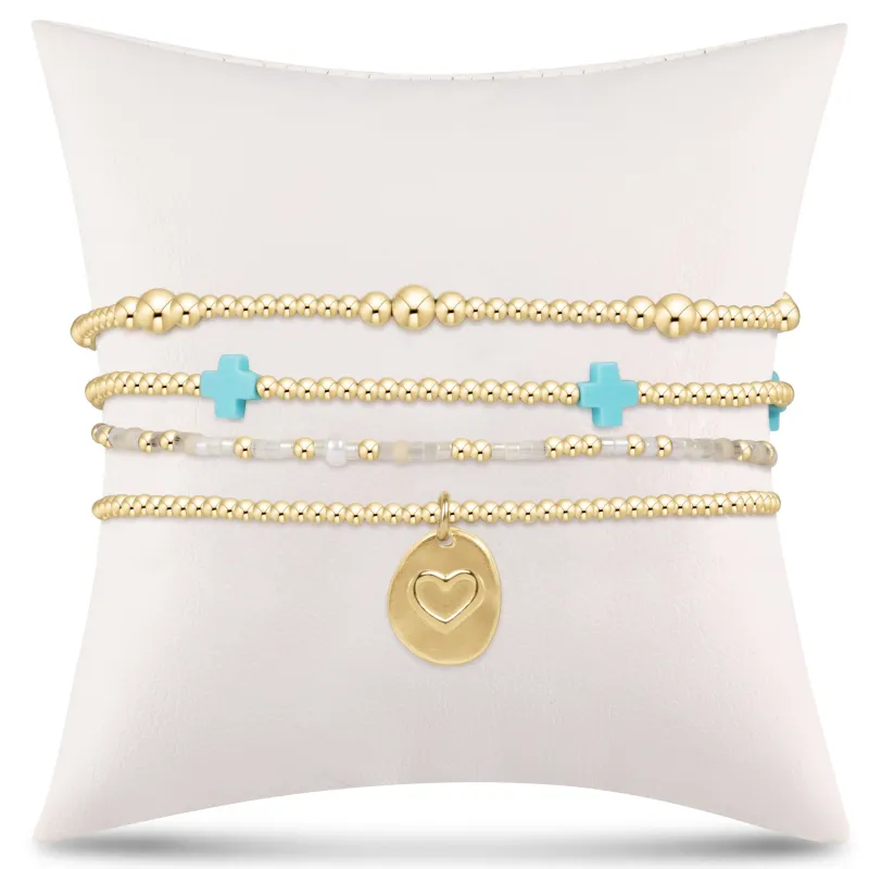e's go-to gift stack - turquoise small inspire love sold by enewton