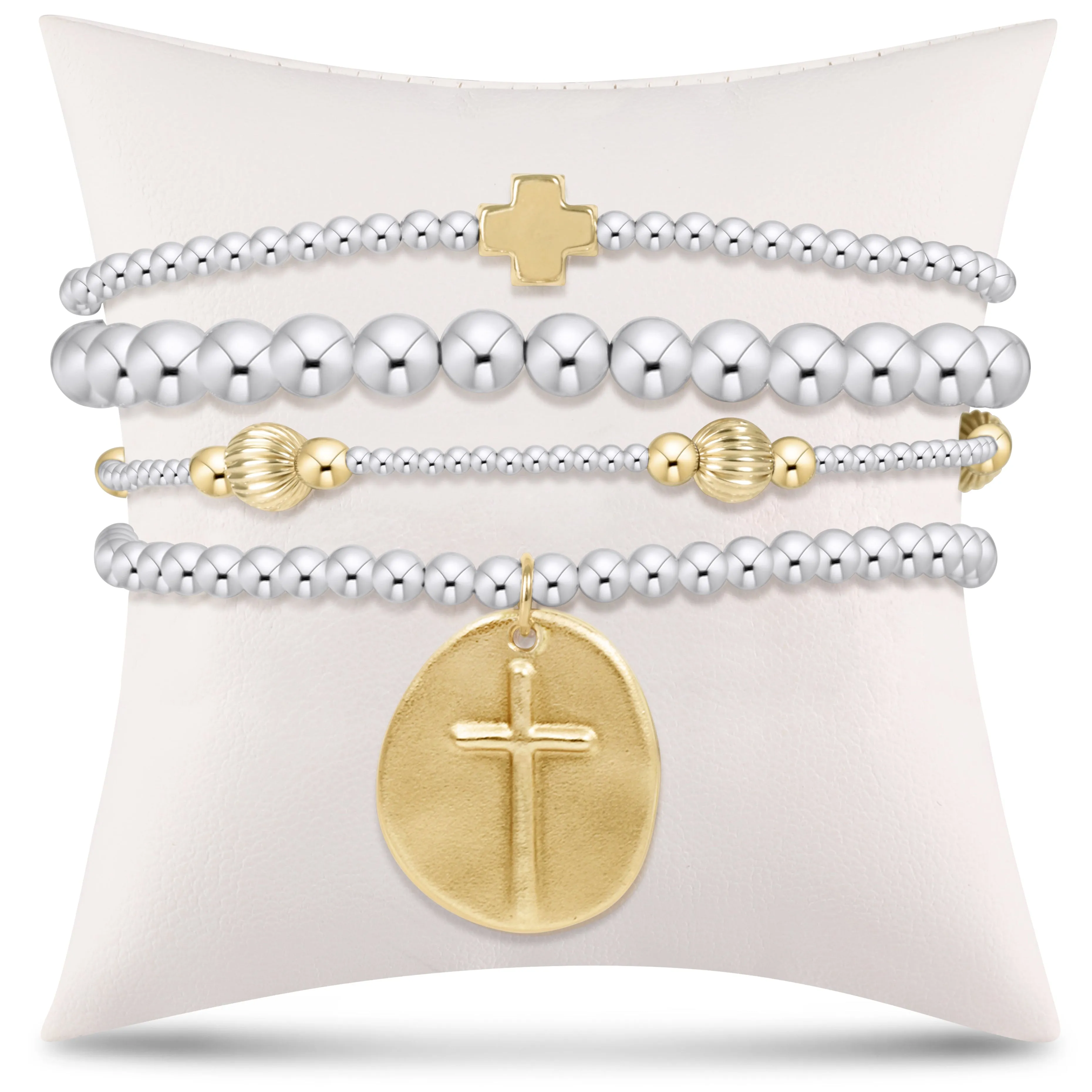 e's luxe go-to gift stack - mixed metal sold by enewton