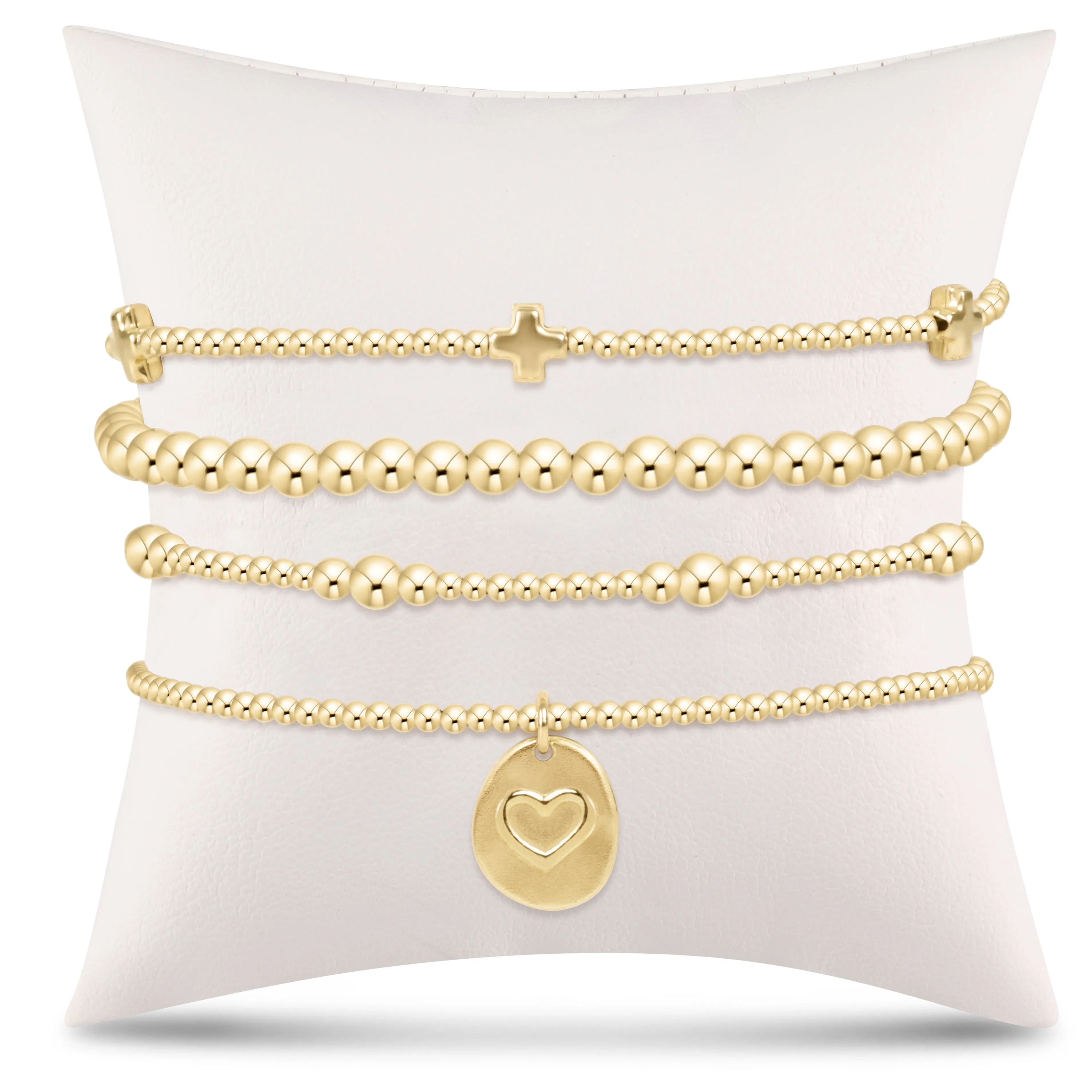 e's go-to gift stack - gold small inspire love sold by enewton