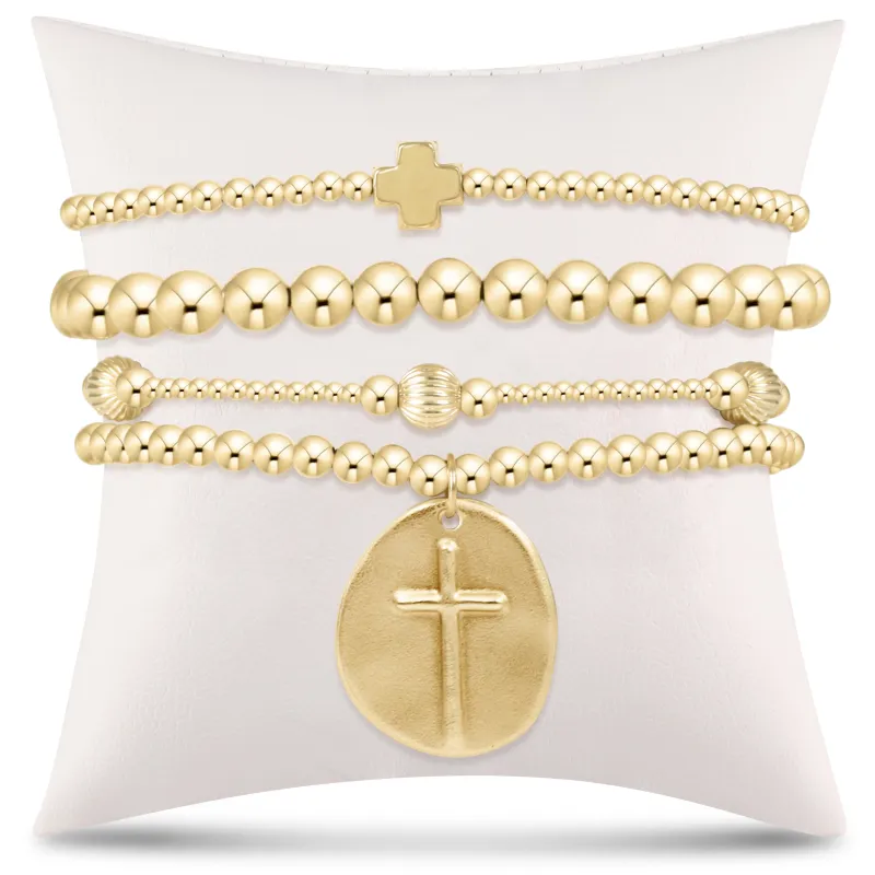 e's luxe go-to gift stack - gold sold by enewton