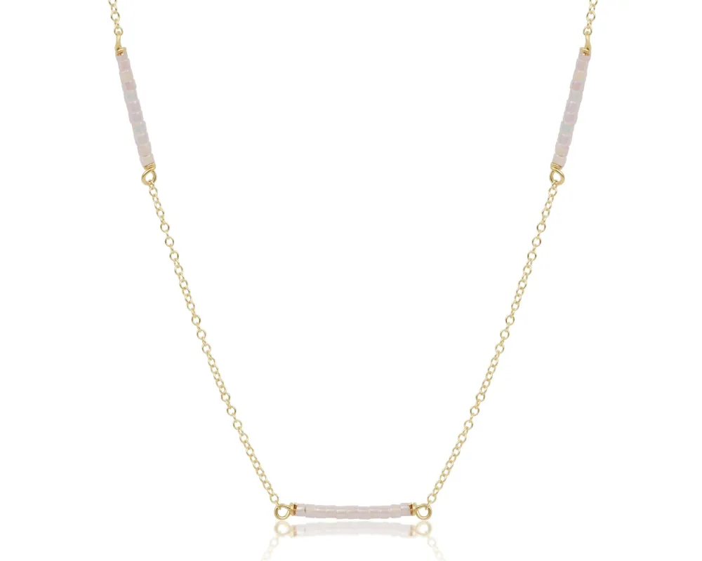 15" Choker Simplicity Chain Gold - Hope Bliss - Silky White made by enewton