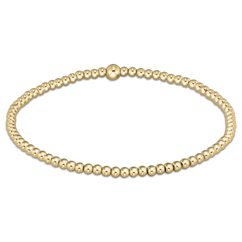 Classic Gold 2.5mm Bead Bracelet sold by enewton