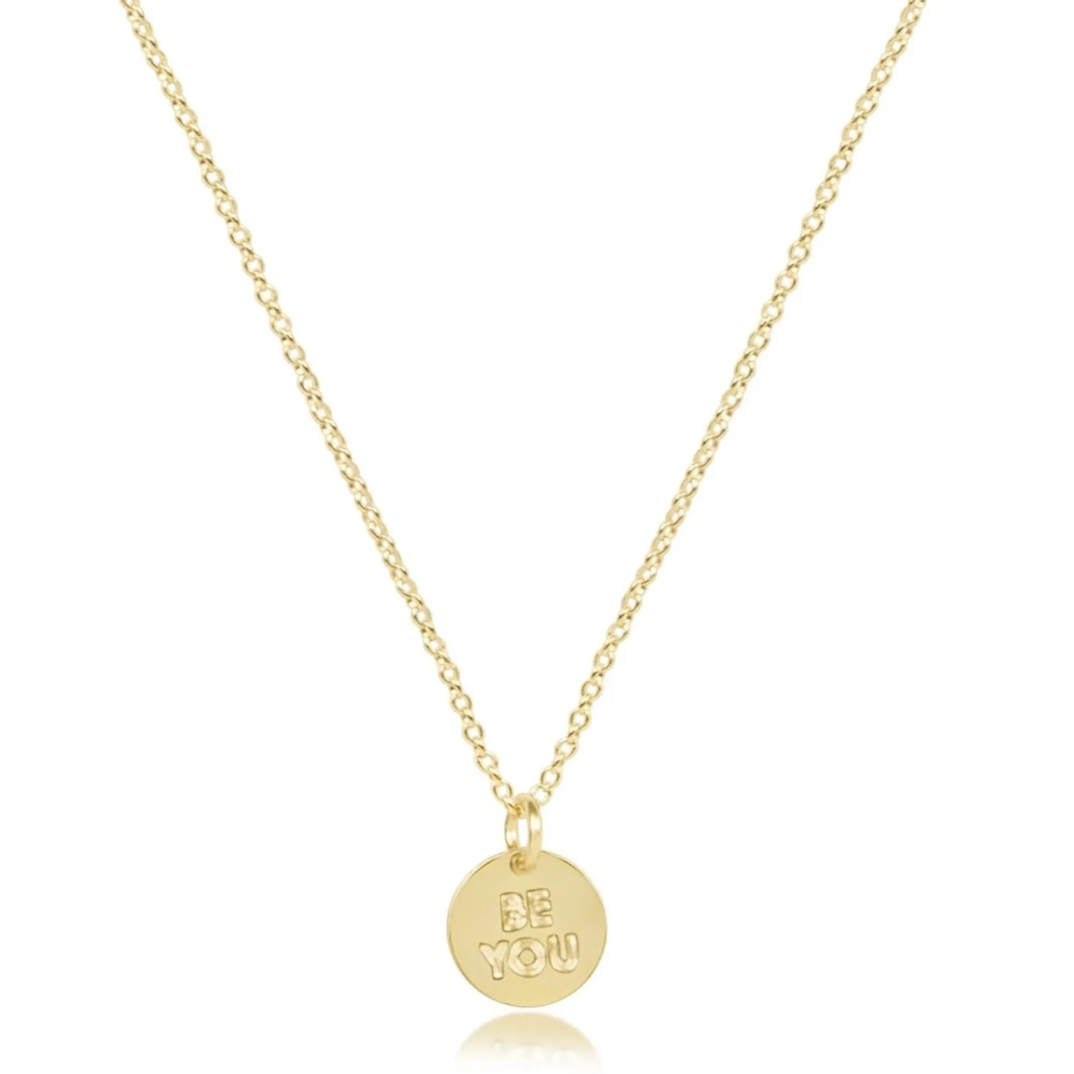 egirl 14" Necklace Gold- be you. Small Gold Disc sold by enewton