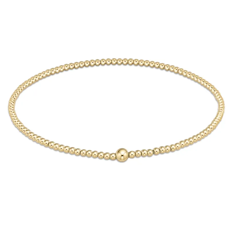 Classic Gold 2mm Bead Bangle sold by enewton