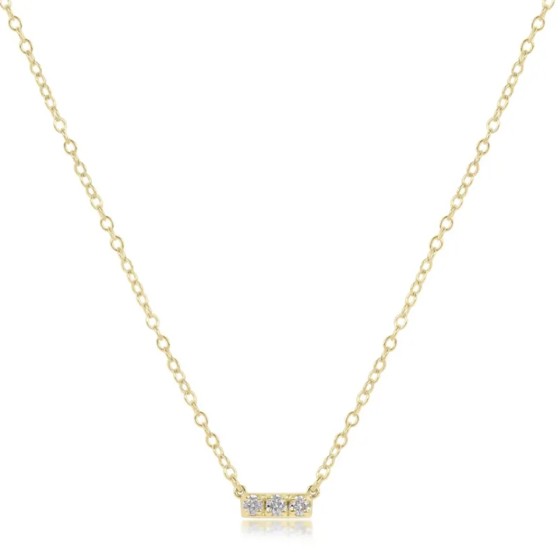 14kt Gold and Diamond Significance Bar Necklace - Three sold by enewton