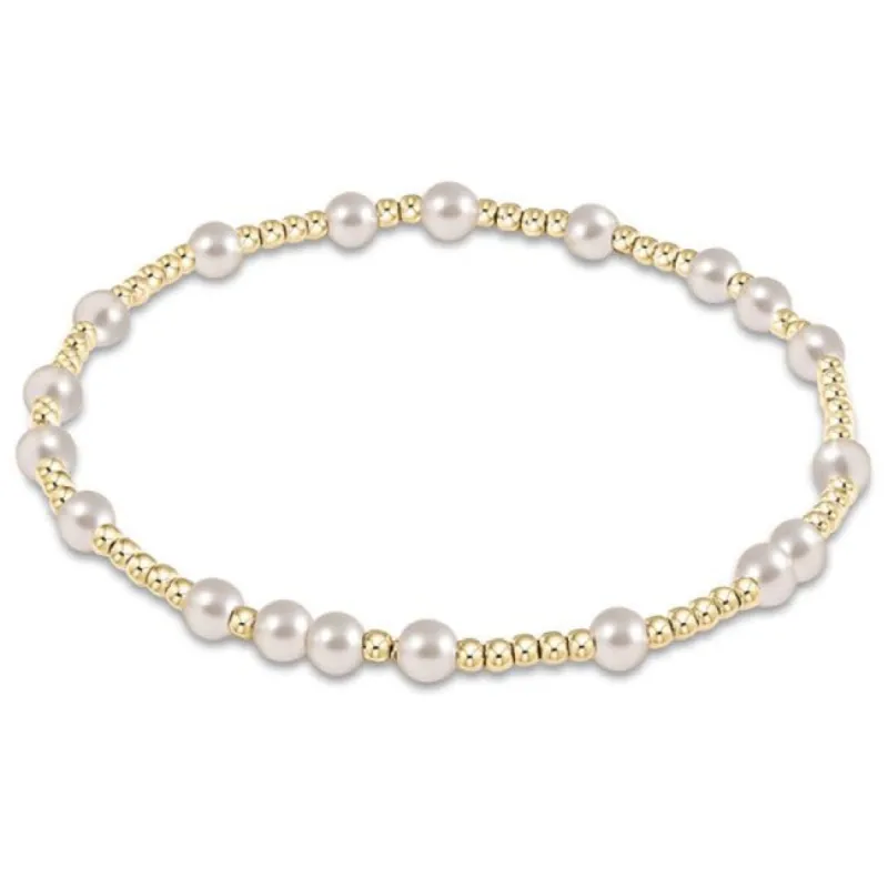 Hope Unwritten 4mm Bead Bracelet - Pearl sold by enewton