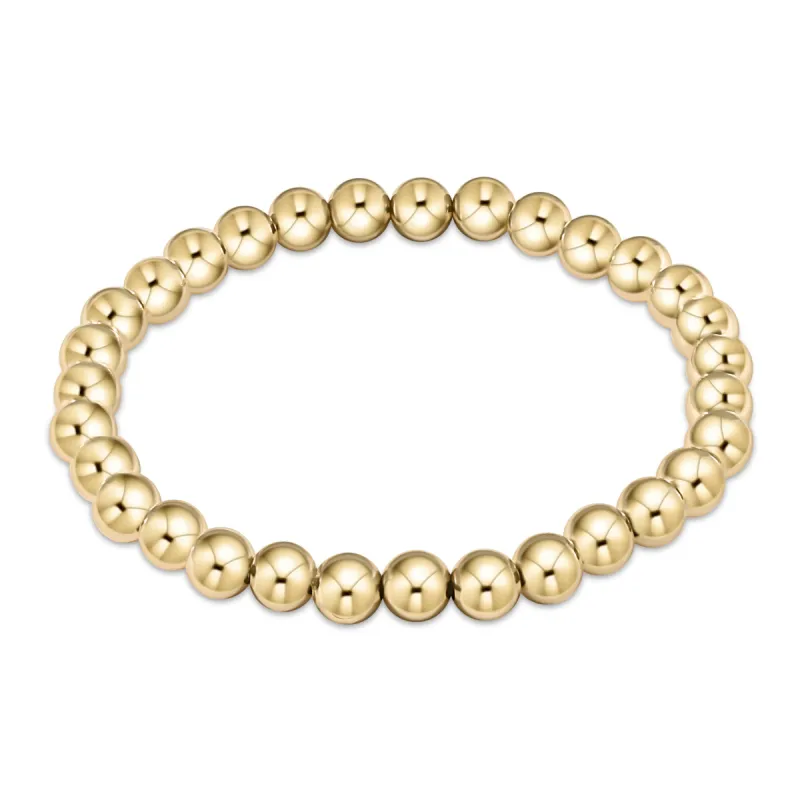 classic gold 6mm bead bracelet sold by enewton