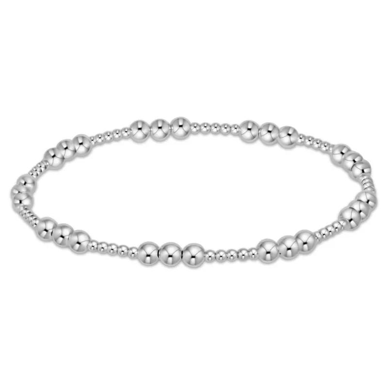 Classic Joy Pattern 4mm Bead Bracelet - Sterling sold by enewton