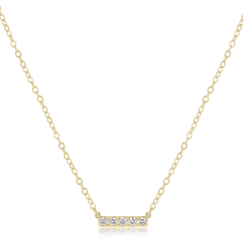14kt Gold and Diamond Significance Bar Necklace - Five sold by enewton
