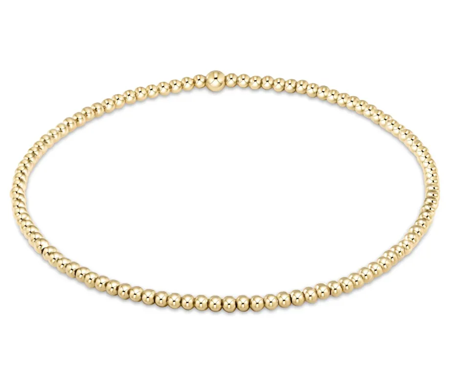 egirl classic gold 2mm bead bracelet sold by enewton