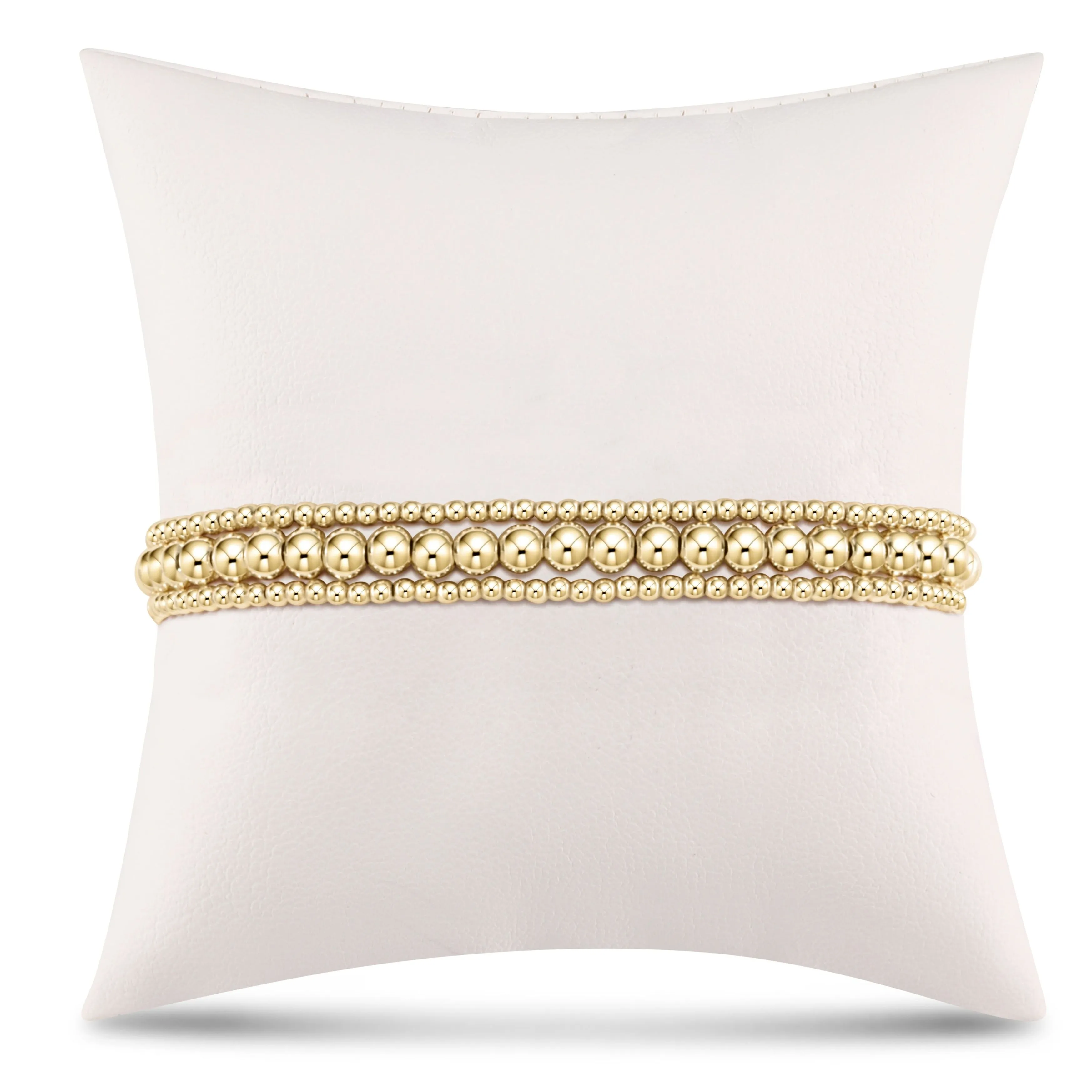 Simply Classic Gold Stack - 4mm - Stack of 3 sold by enewton