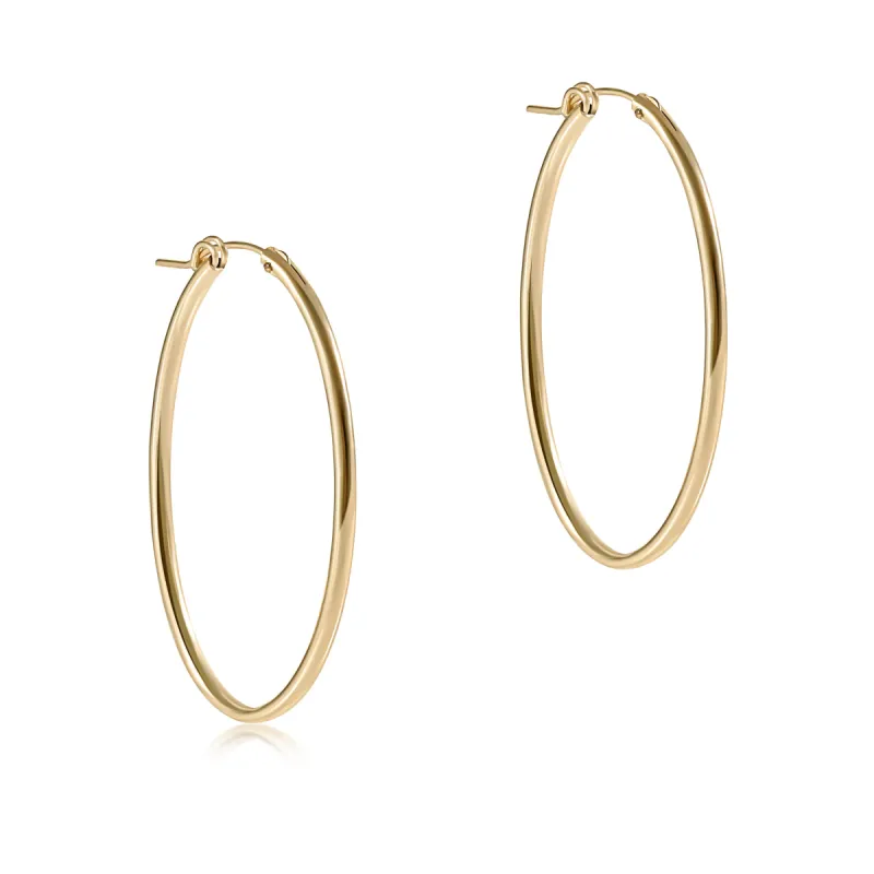Oval Gold 2" Hoop - Smooth sold by enewton