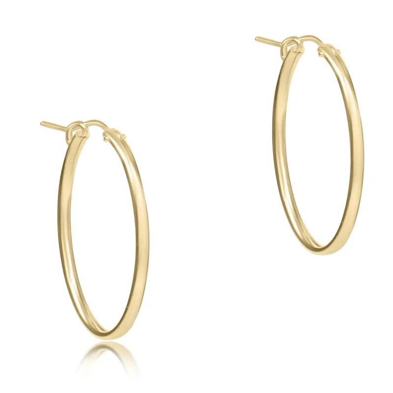 Oval Gold 1" Hoop- Smooth sold by enewton
