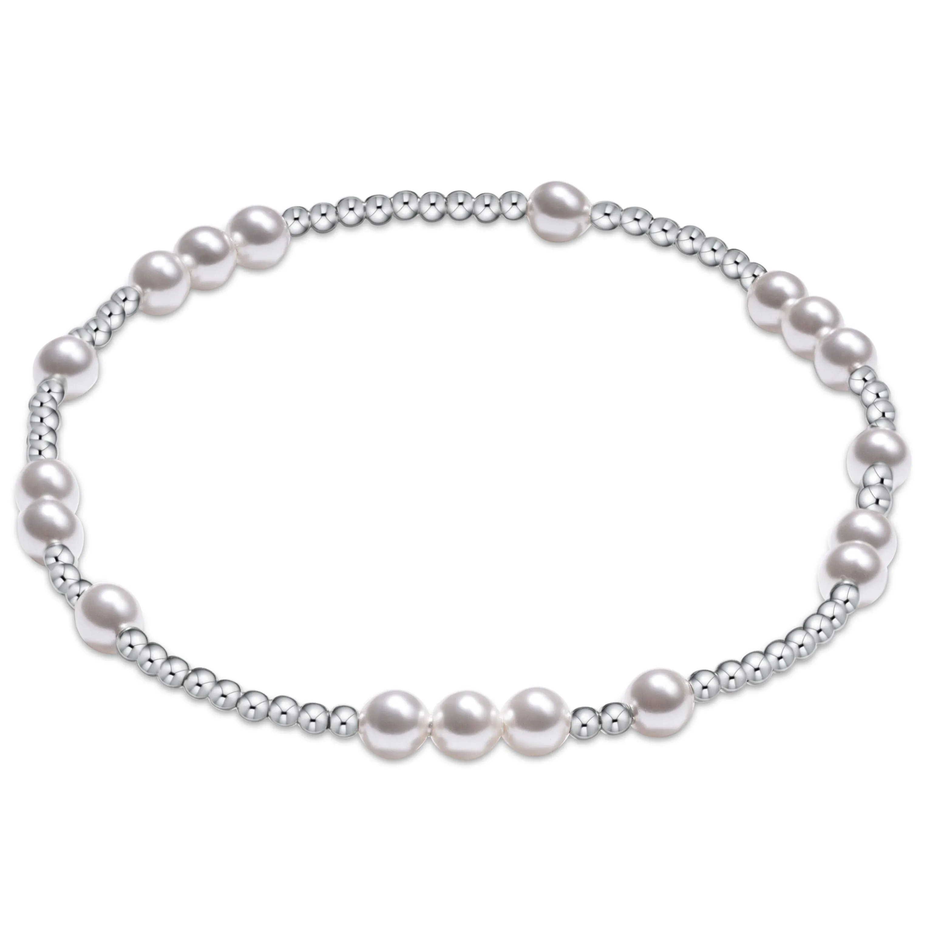 Hope Unwritten Sterling 4mm Bead Bracelet - Pearl sold by enewton