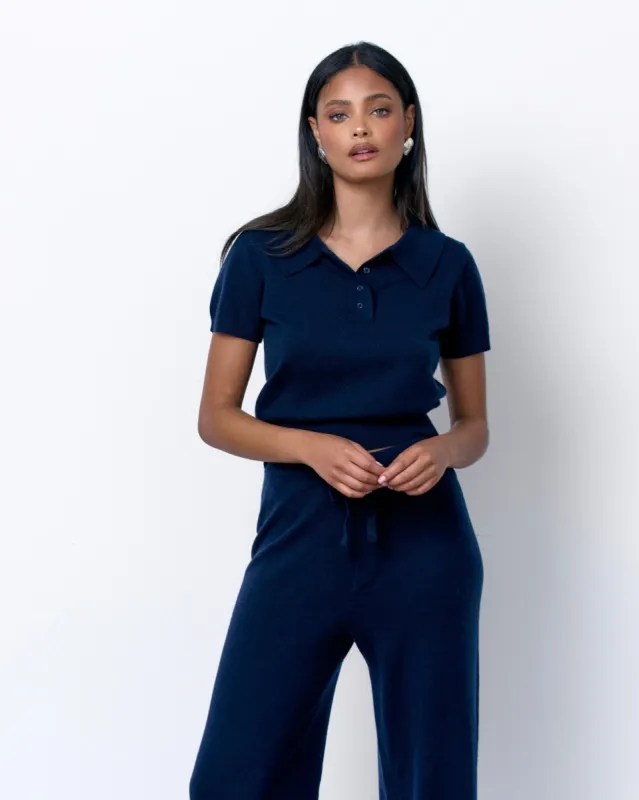 CASHMERE POLO - MIDNIGHT NAVY sold by Artless Forever