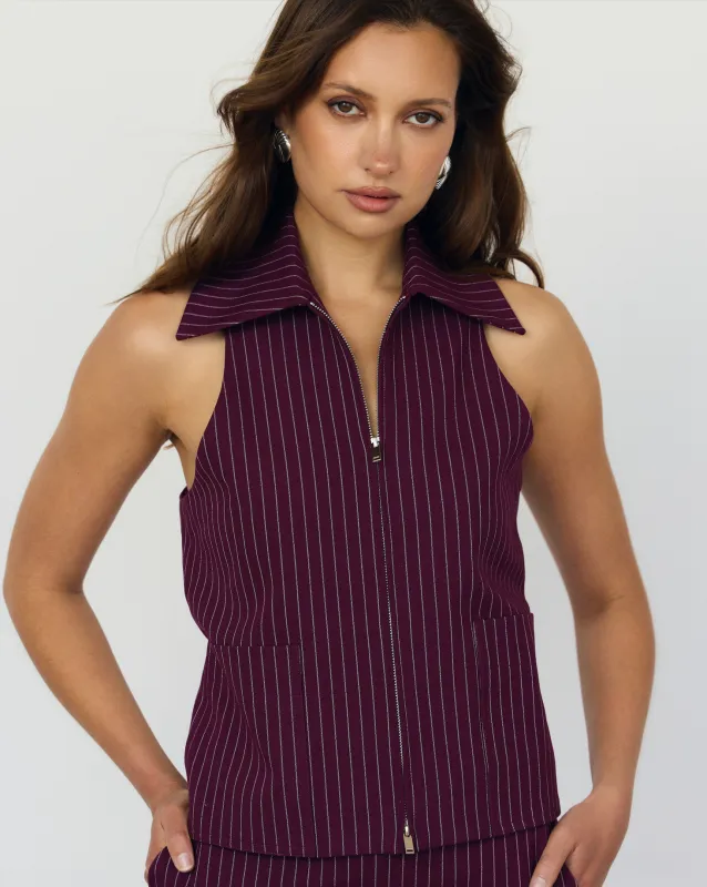 Kaia Zip Vest sold by Artless Forever