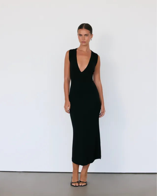 Tate Plunge Midi Dress sold by Artless Forever