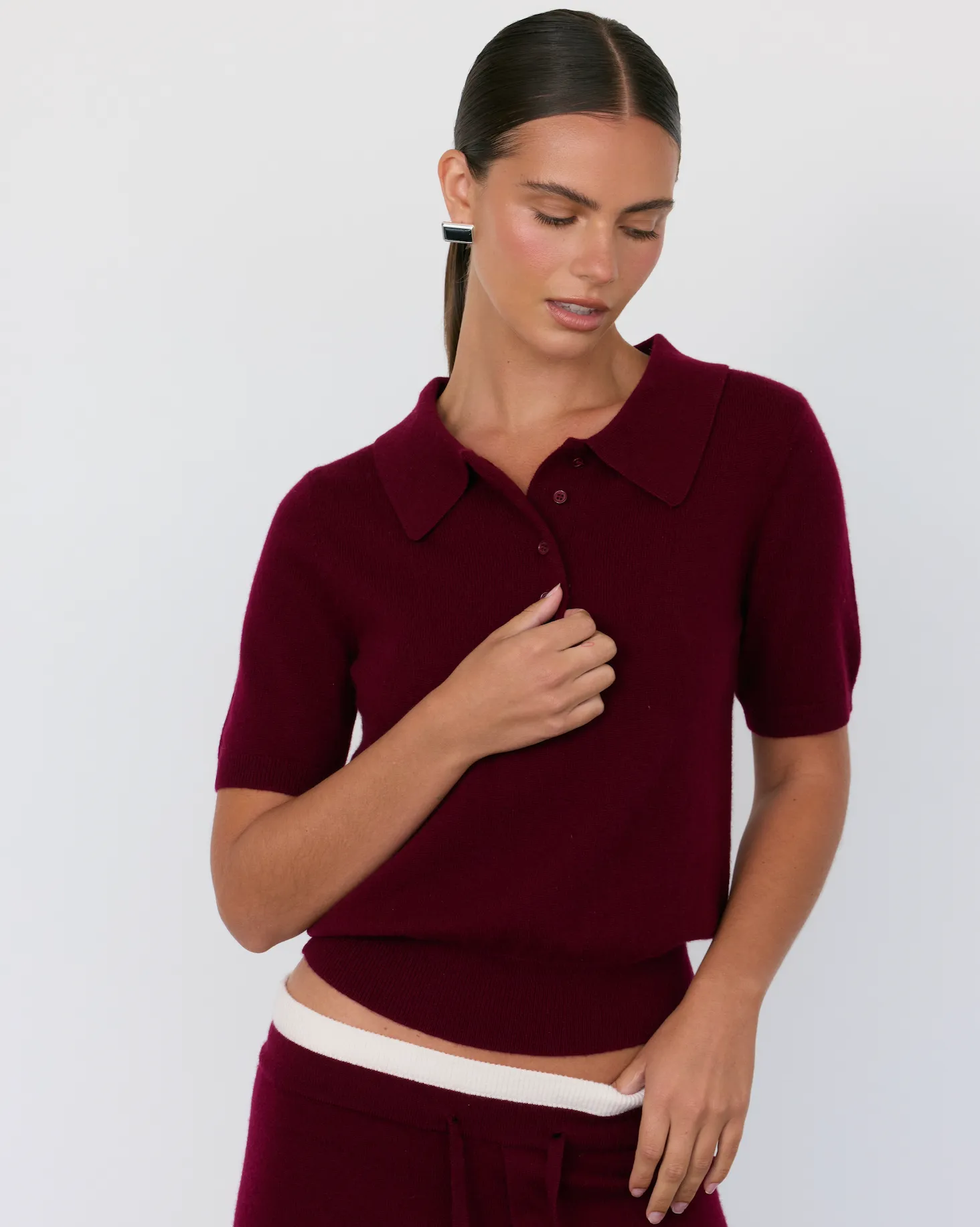 Tove Short Sleeve Cashmere Polo sold by Artless Forever product image thumbnail 3