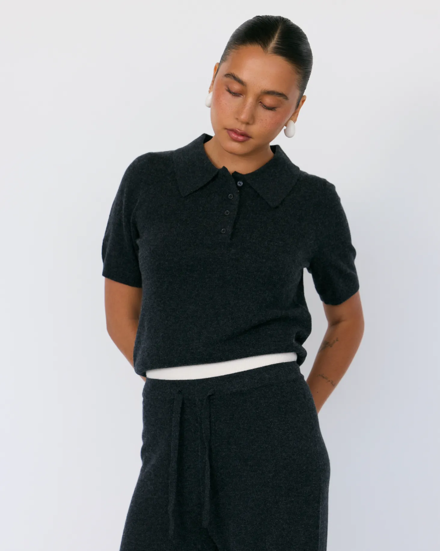 Tove Short Sleeve Cashmere Polo sold by Artless Forever product image thumbnail 4