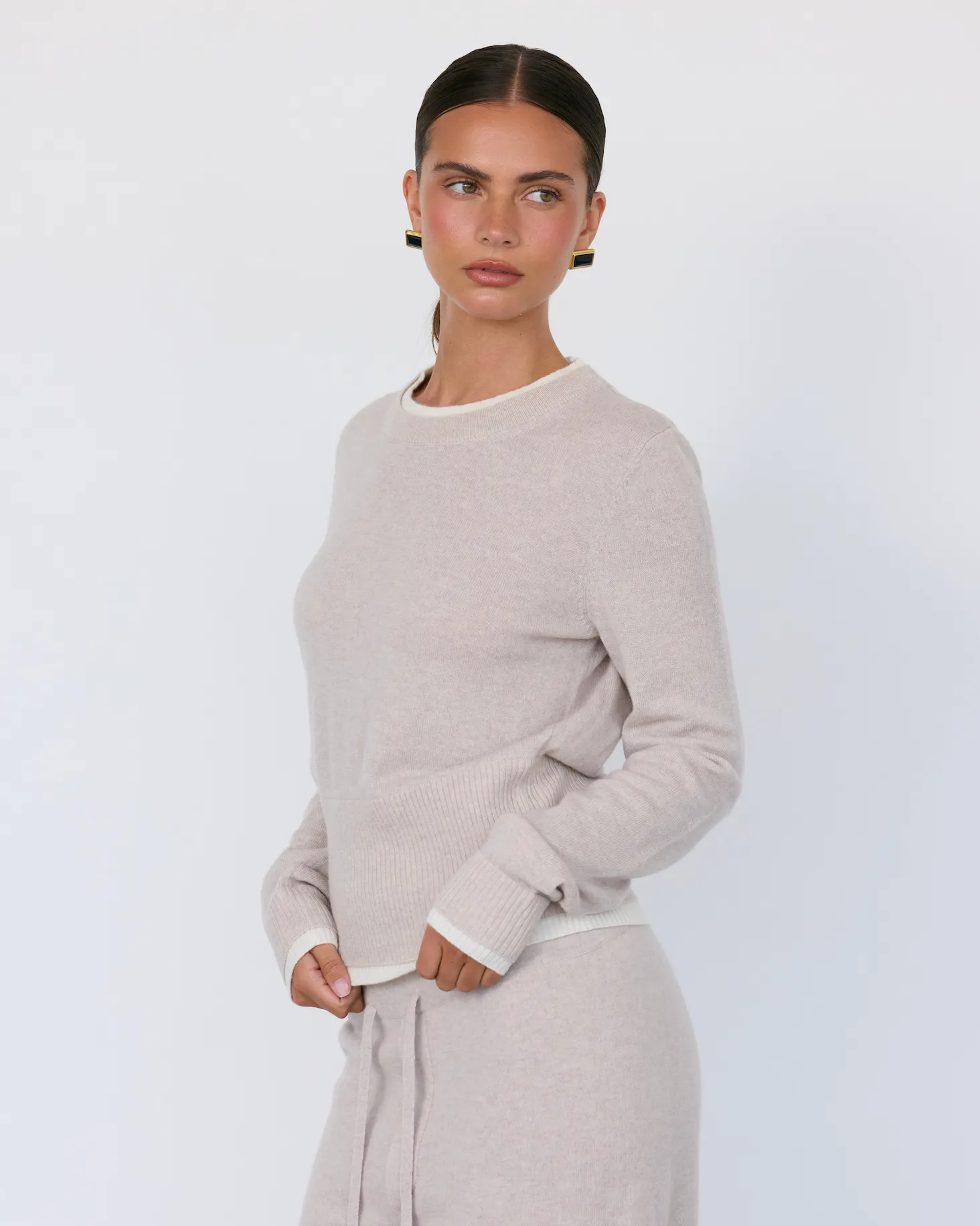 Tove Layered Cashmere Crewneck sold by Artless Forever product image thumbnail 2
