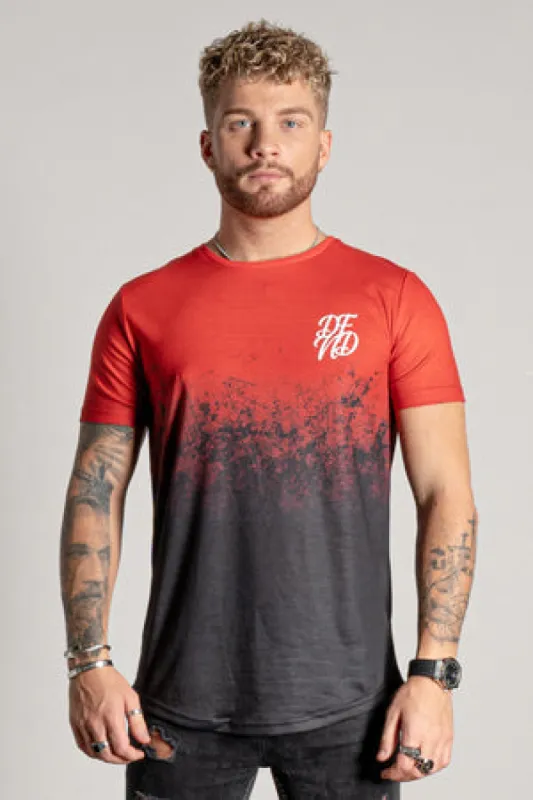 Grit Fade Tee - Red sold by DFND