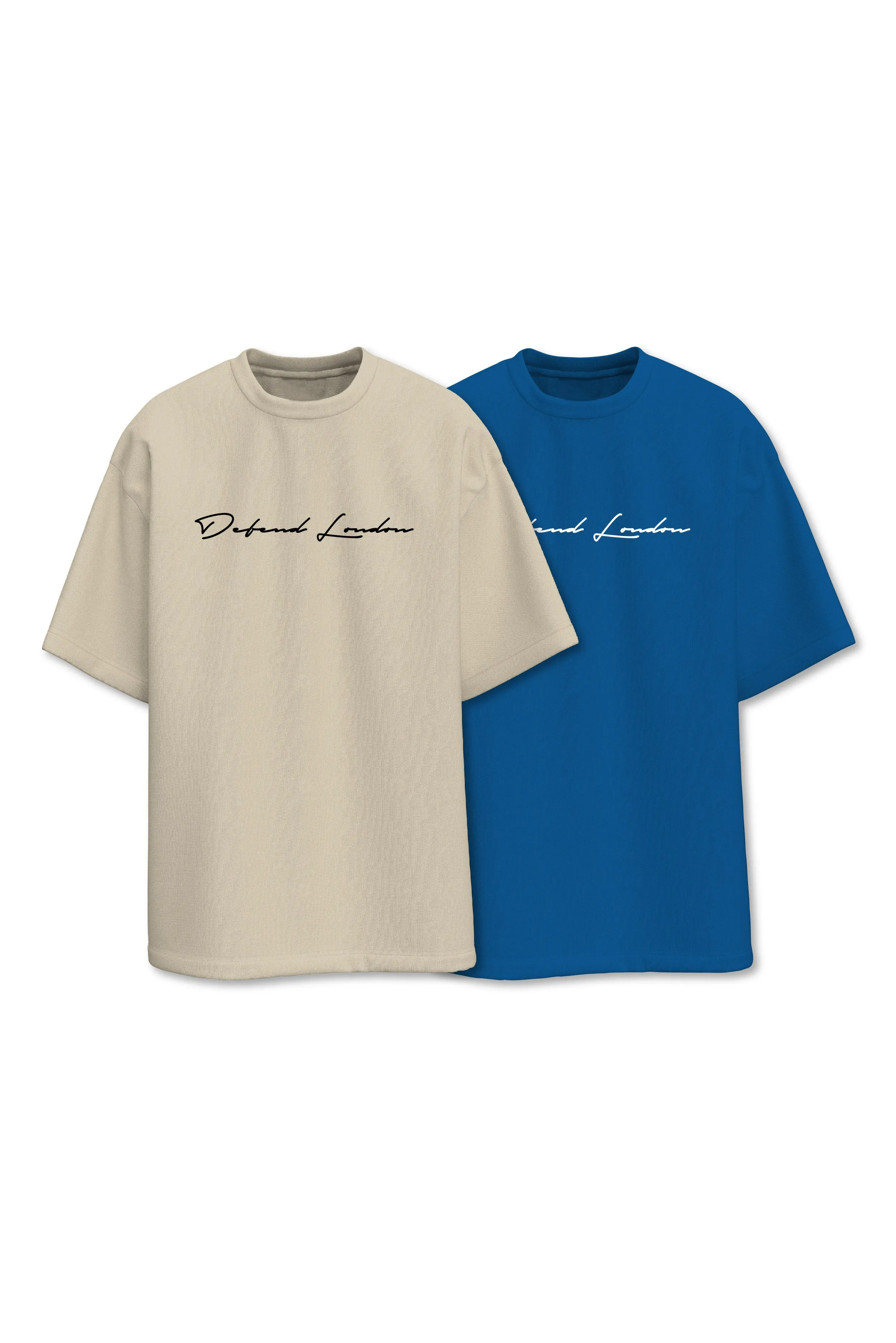 MEN'S 2 PACK T-SHIRTS - STONE/BLUE sold by DFND